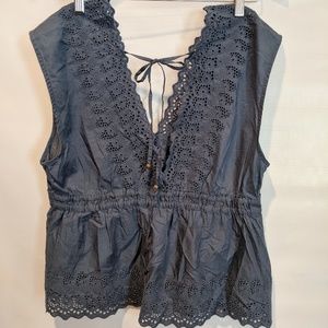 NWOT AMERICAN EAGLE NAVY BLUE TOP SIZE EXTRA LARGE